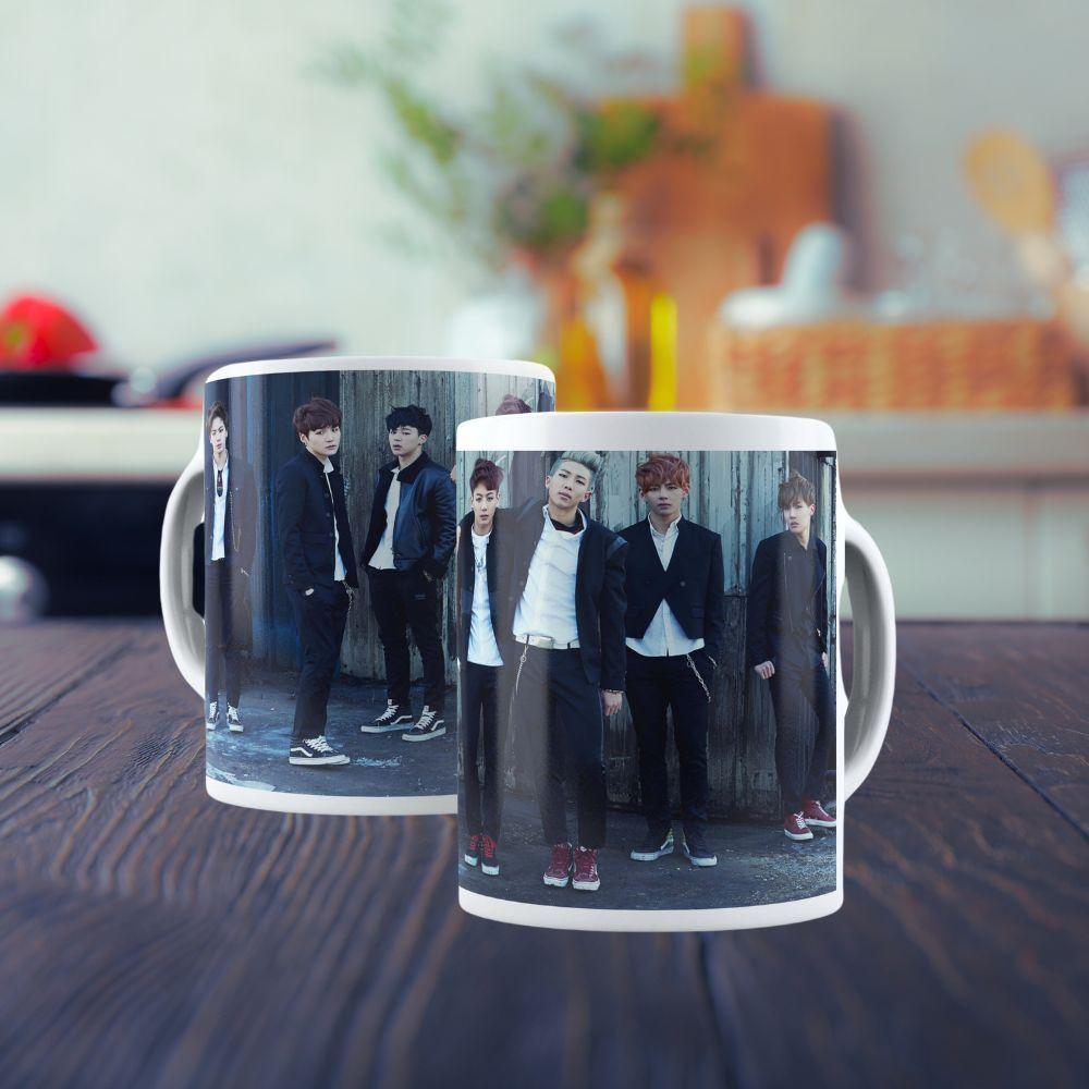 Caneca De Porcelana 325ml Bts Decorada Bts 7 - 1