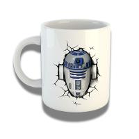 Caneca De Porcelana 325ml Com Design 3d Exclusivo Star Wars R2 D2 - 1