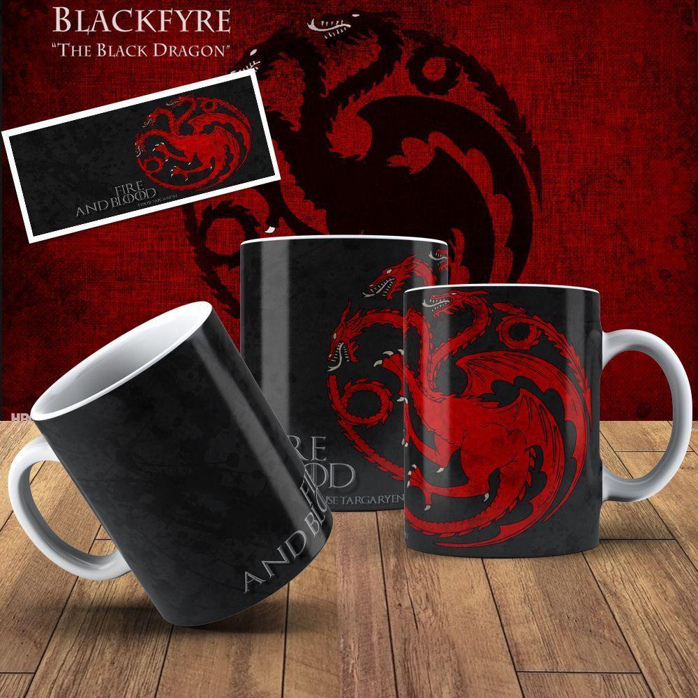 Caneca De Porcelana 325ml Game Of Thrones Decorada Game Of Thrones 9 - 1