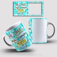 Caneca De Porcelana 325ml Decorada Feliz Aniversário Feliz Aniversário 3 - 1