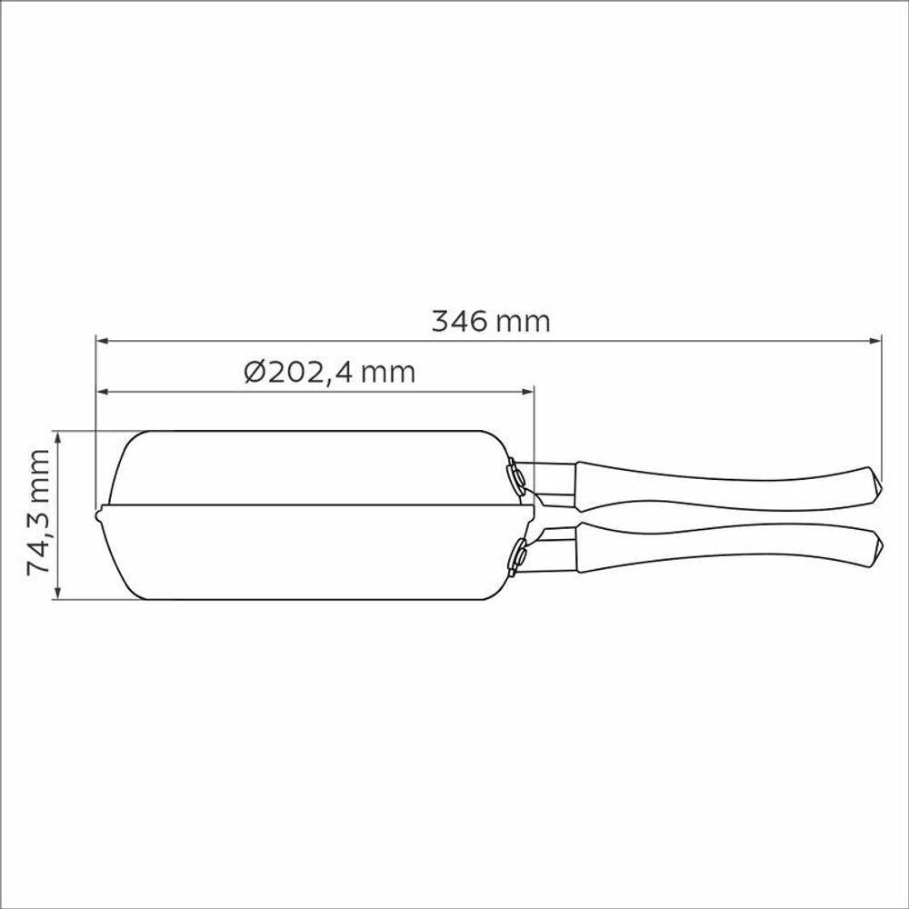 Omeleteira Tramontina Loreto 20cm Antiaderente Vermelha - 4