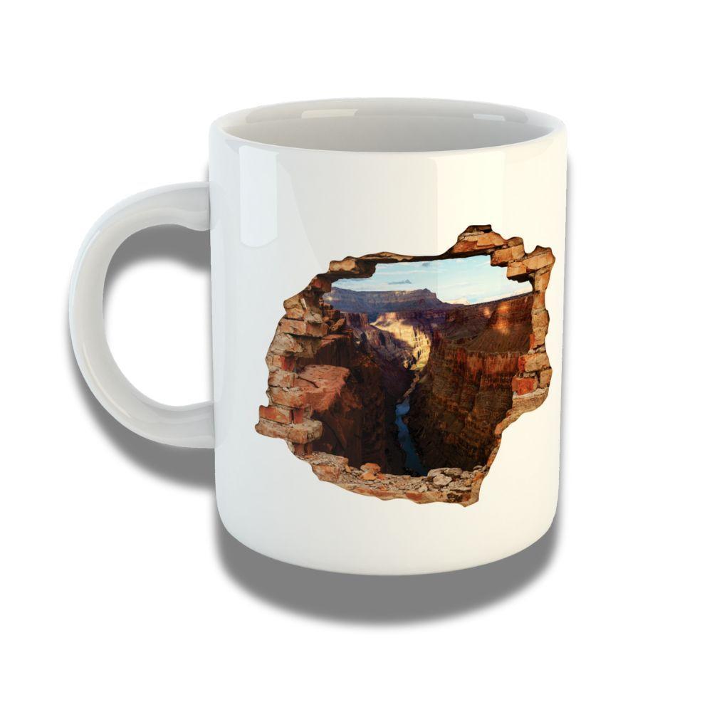 Caneca De Porcelana 325ml Com Design 3d Exclusivo Montanha - 1