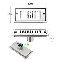 Ralo Linear Inox 50cm Banheiro Area Externa Anti Odor Anti Inseto Seguro Resistente Lavabo Quintal - 5