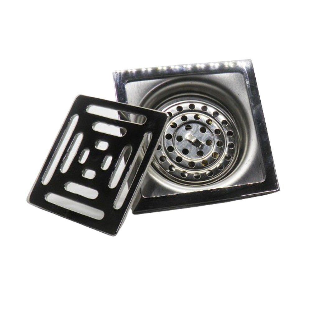 Ralo Inteligente 10x10 Anti Odor Insetos Aço Inox Banheiro Casa - 3