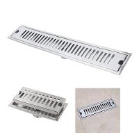 Ralo Linear 50cm Inox Banheiro Area Externa Anti Odor Anti Inseto Seguro Higienico Lavabo Quintal Resistente - 1