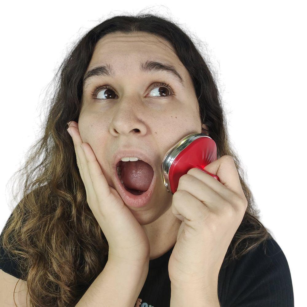 Massageador Facial Eletrico 4 Modos Manual Rosto Pescoço Ems Vibraçao Rejuvenecimento Anti Rugas - 9