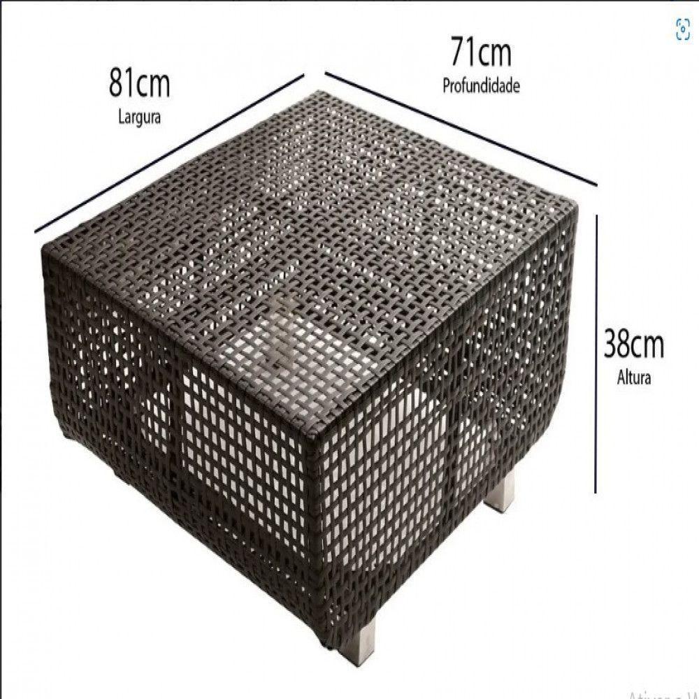 Jogo De Sofá e Poltronas Malibu Com Mesa Em Alumínio Argila - 3