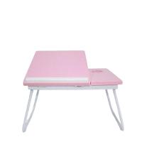 Suporte Para Notebook Mesa Em Madeira Cama Ajustavel Multifuncional Sofa Apoio Home Office Dobravel Rosa - 4