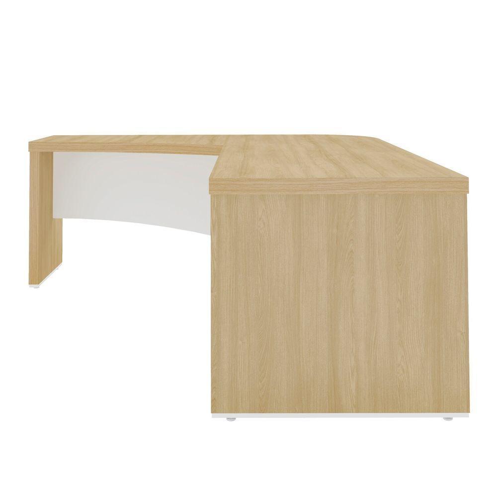 Mesa Francela Diretor 2,00 X 1,80 Lado Esquerdo Carvalho-bco - 3