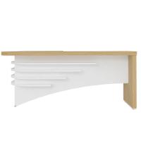 Mesa Francela Diretor 2,00 X 1,80 Lado Esquerdo Carvalho-bco