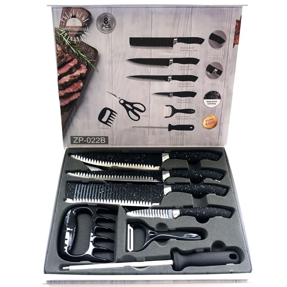 Conjunto De Facas Para Churrasco Lorben Inox Antiaderente 8 Peças - 2