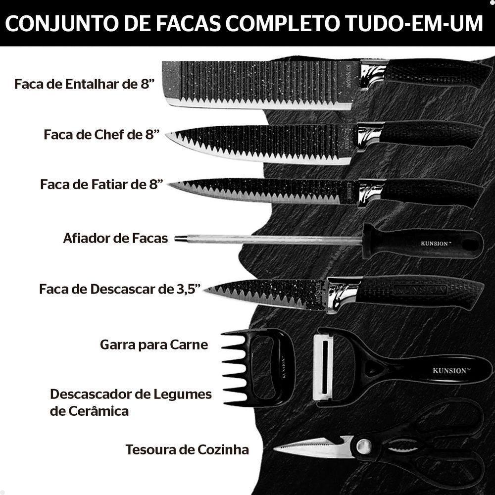 Conjunto De Facas Para Churrasco Lorben Inox Antiaderente 8 Peças - 4