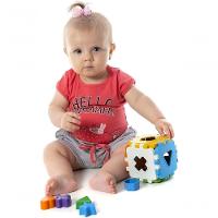 Brinquedo Educativo De Encaixar 1 Ano Cubo Didático Kendy - 3