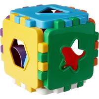 Brinquedo Educativo De Encaixar 1 Ano Cubo Didático Kendy