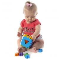 Brinquedo Educativo De Encaixar 1 Ano Cubo Didático Kendy - 5