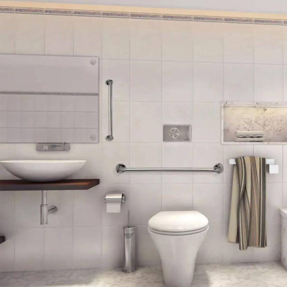 Barra Alça Apoio 50cm Aço Inox Kit 5 Uni Anti Queda Evita Acidentes Suporte Segurança - 6