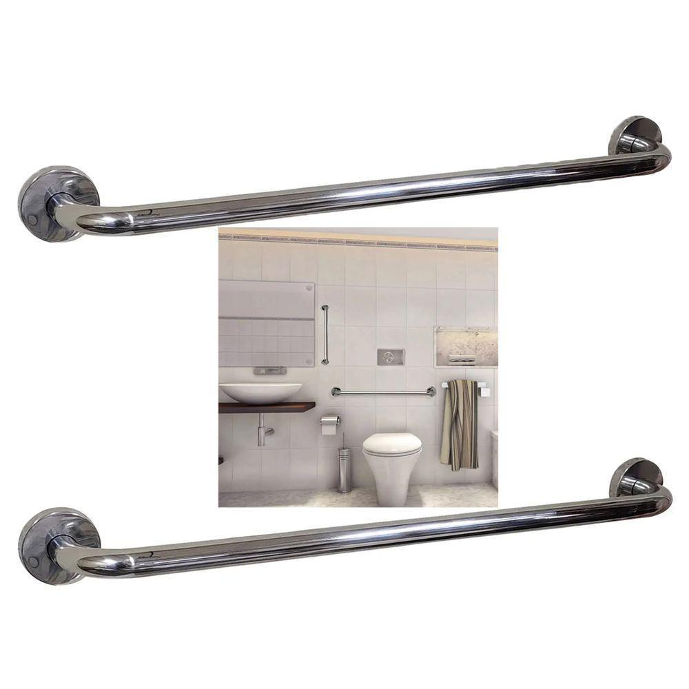 Barra Alça Apoio Kit 2 Uni Suporte Anti Queda 50 Cm - 1