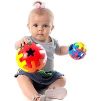 Brinquedo Educativo 1 Ano Bola Bebês Encaixar Kendy 14cm - 4
