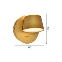 Arandela Sindora Dcb03257 Led Com Interruptor Dourada Bivolt - 2