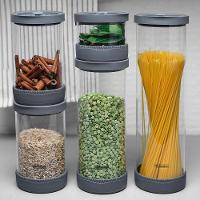 Jogo De Potes De Vidro Herméticos Tramontina Purezza 64220760 Transparente Transparente 64220760 - 2