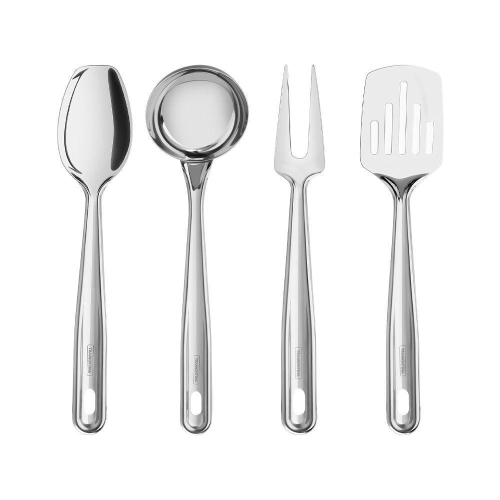 Jogo De Utensílios 4 Peças Tramontina Extrata 66815710 Inox Inox 66815710 - 1