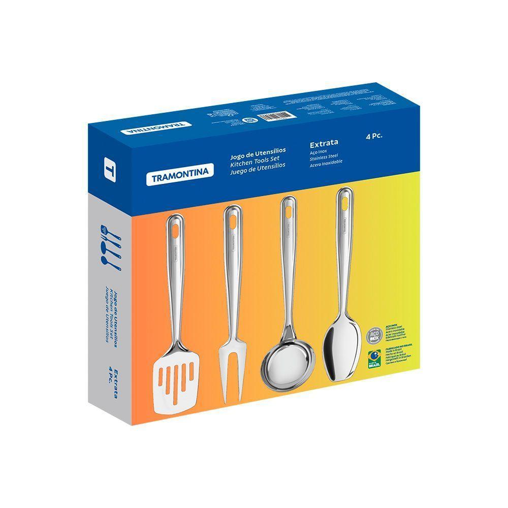 Jogo De Utensílios 4 Peças Tramontina Extrata 66815710 Inox Inox 66815710 - 3