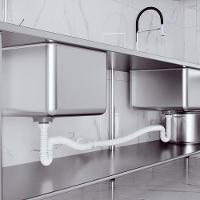 Sifão Duplo Sanfonado Extensível Censi 1,1m Branco Branco 7200-01001 - 3