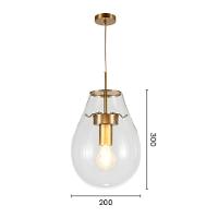 Lustre Pendente Sindora Dcd04129 P Bronze - Transparente E27 Bivolt - 2