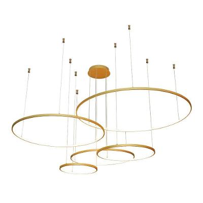Lustre Pendente Sindora Qd05366 Dourado Led Bivolt