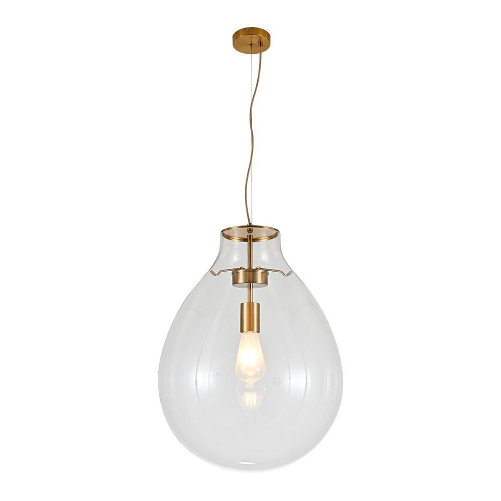 Lustre Pendente Sindora Dcd04131 G Bronze - Transparente E27 Bivolt - 2