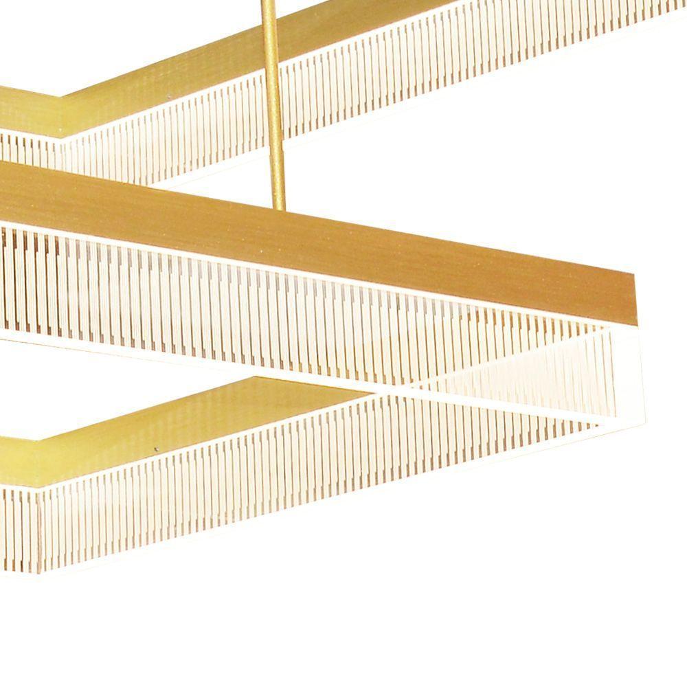 Lustre Pendente Sindora Dcd03162 Dourado Led Bivolt - 2