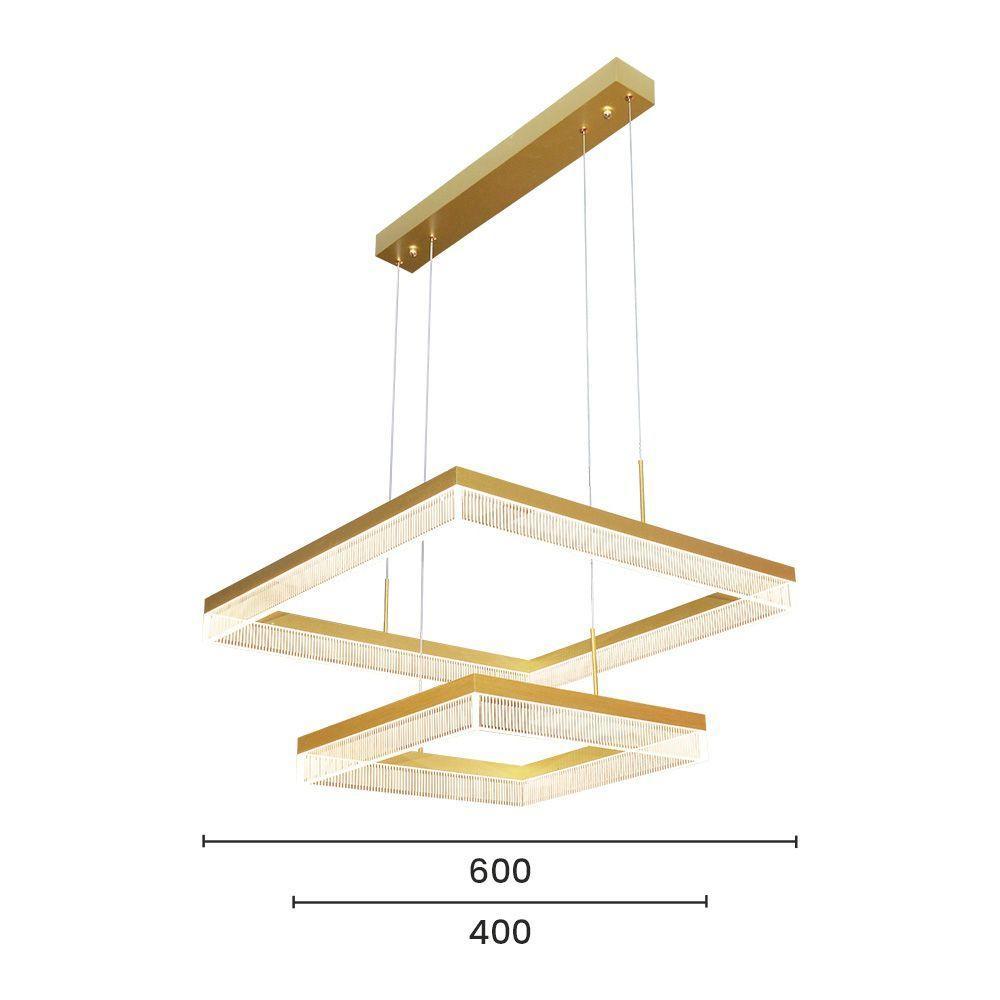 Lustre Pendente Sindora Dcd03162 Dourado Led Bivolt - 3