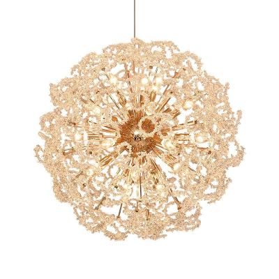 Lustre Pendente Sindora Dcd06224 60cm Dourado E14 Bivolt