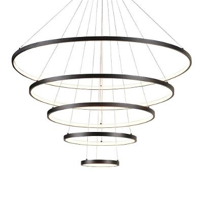 Lustre Pendente Sindora Qd05454 Preto Led Bivolt