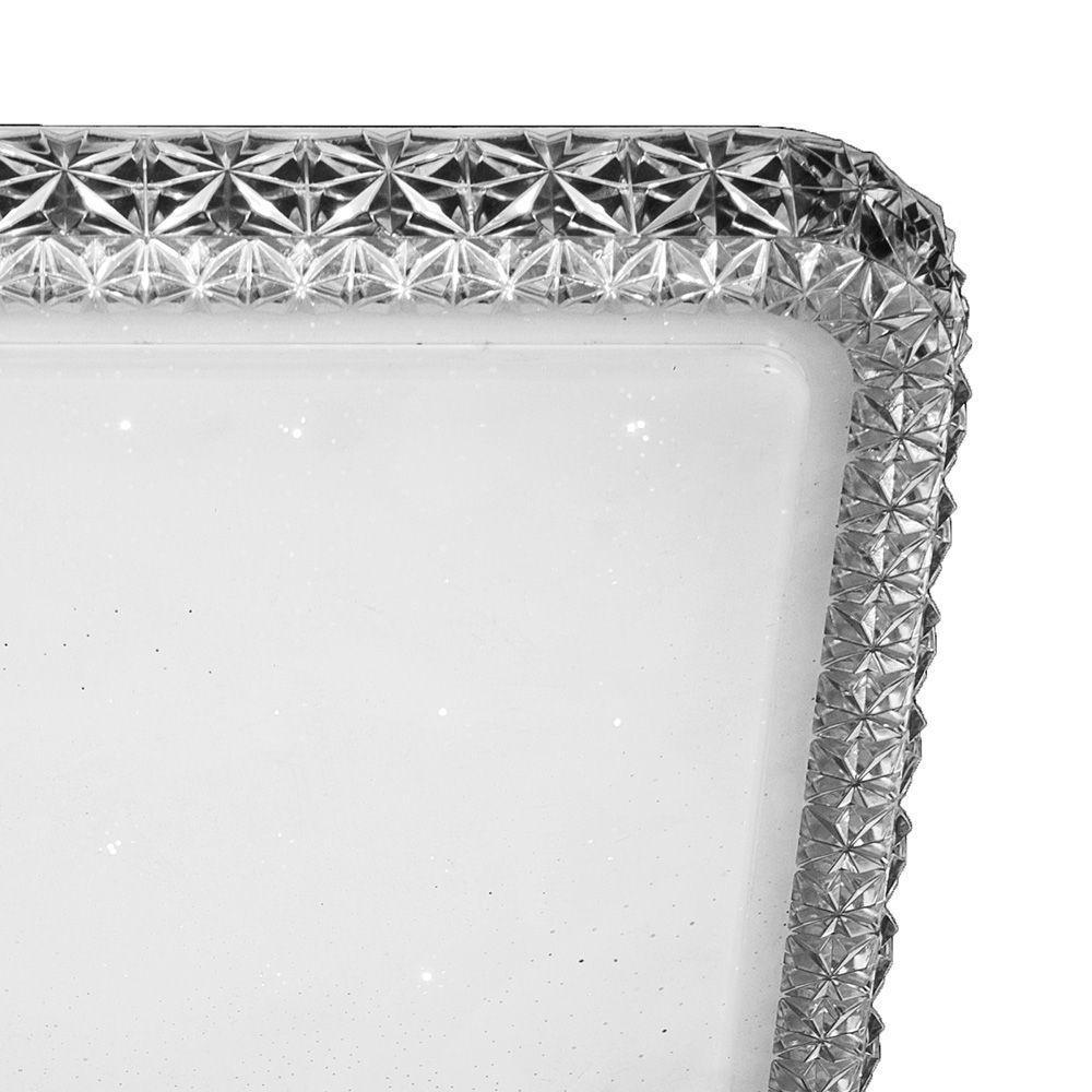 Plafon Sindora Dcx00334 12w Led Bivolt Branco - Transparente 3000k Luz Amarela - 2