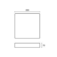 Plafon Sindora Dcx00335 12w Led Bivolt Branco - Transparente 6000k Luz Branca - 3