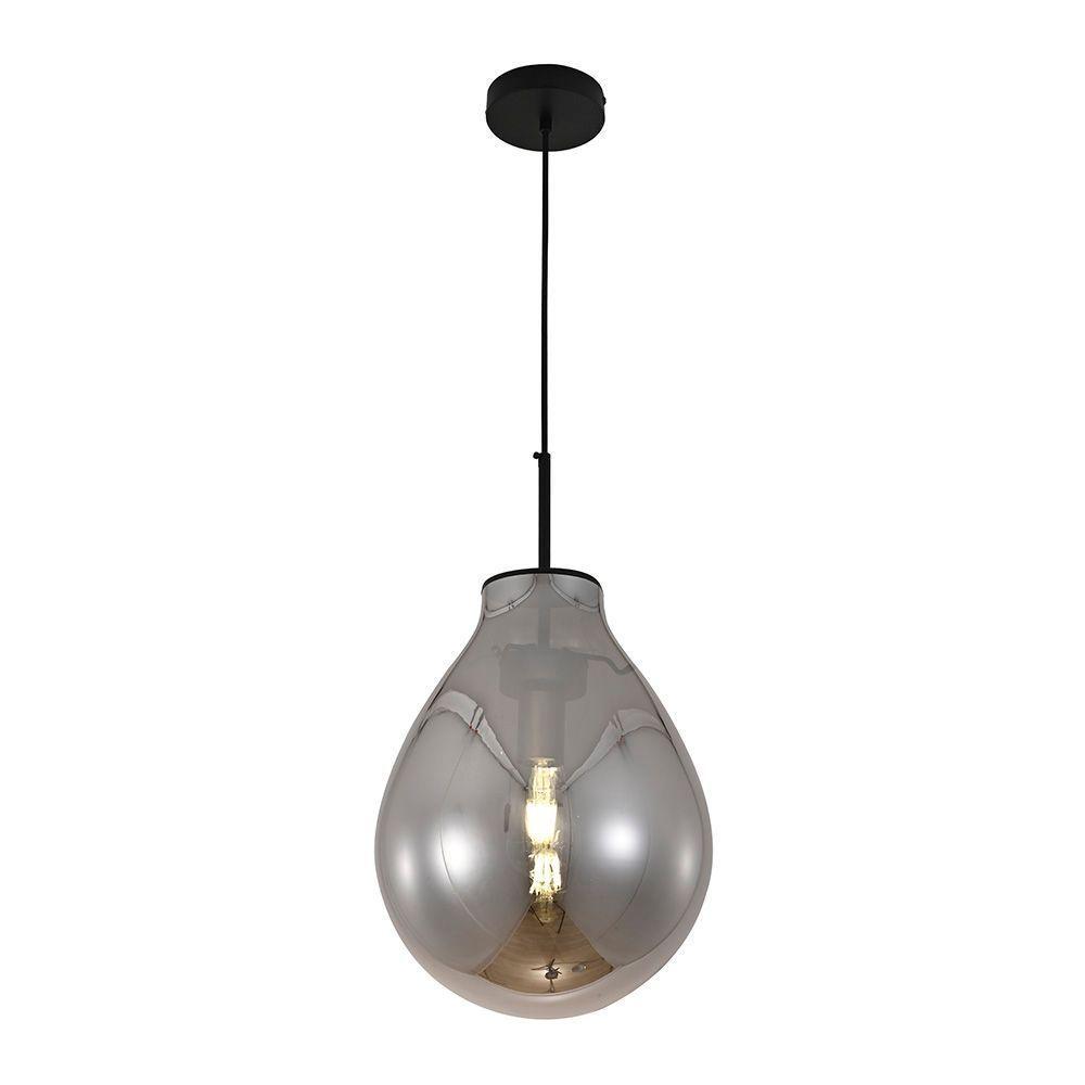 Lustre Pendente Sindora Dcd04007 P Preto - Fumê E27 Bivolt - 2