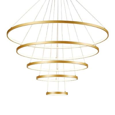 Lustre Pendente Sindora Qd05453 Dourado Led Bivolt