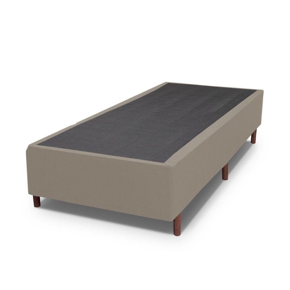 Base Box Solteiro Prince Sued 0,88x1,87x0,32 Bege - 1