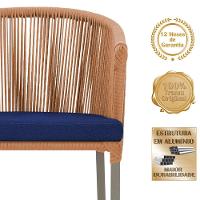 Mesa Com 4 Cadeiras E Noronha Estofado 10 Trama Original Terra Cota - 3