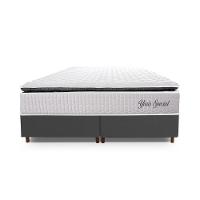 Cama Box Queen Hellen Molas Ensacadas Yaris Pillow Top Branco