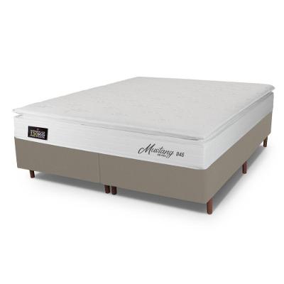 Cama Box Queen Hellen Mustang Espuma D45 Pillow Top Branco