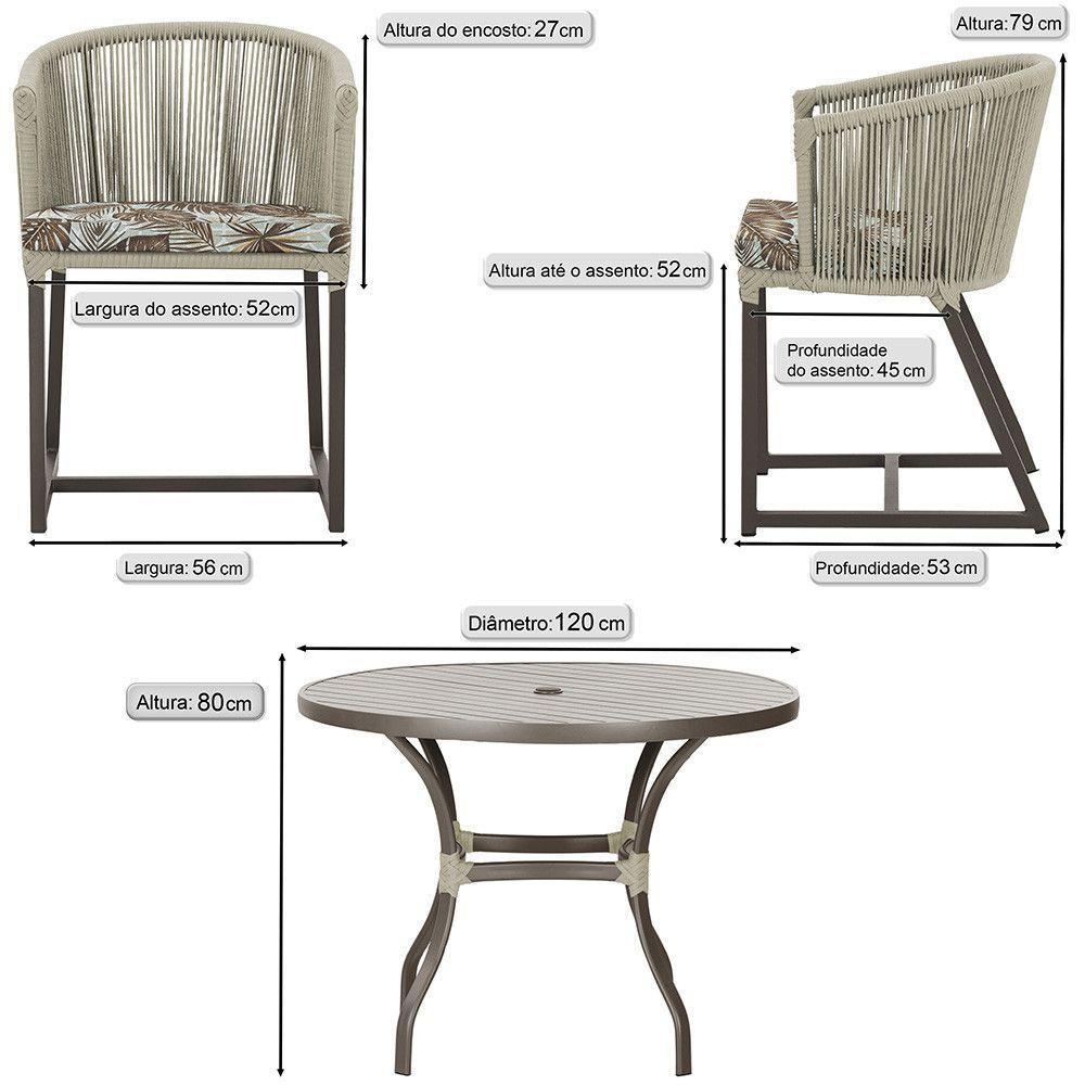 Mesa E 6 Cadeiras E Noronha Marrom E6 Trama Original Rami - 2