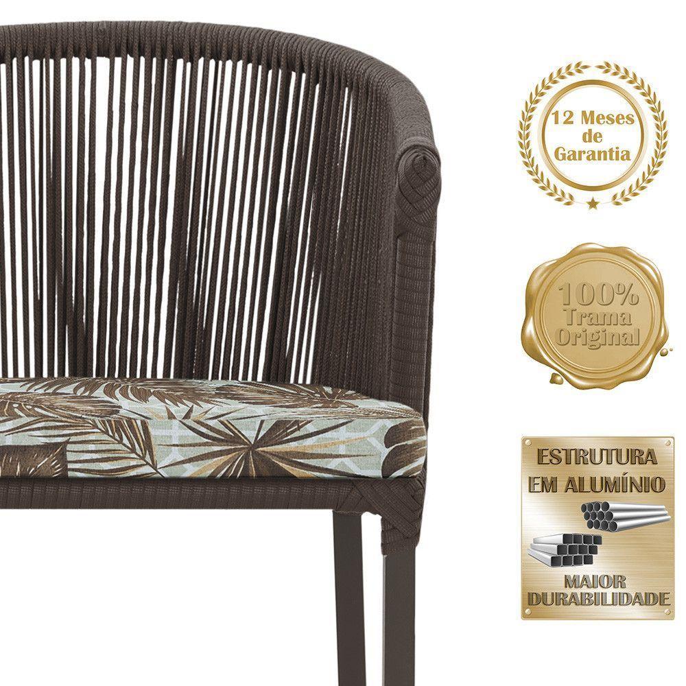 Mesa E 6 Cadeiras E Noronha Marrom E6 Trama Original Marrom - 3