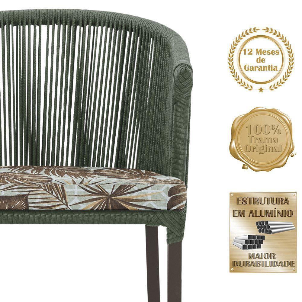 Mesa E 6 Cadeiras E Noronha Marrom E6 Trama Original Verde - 3