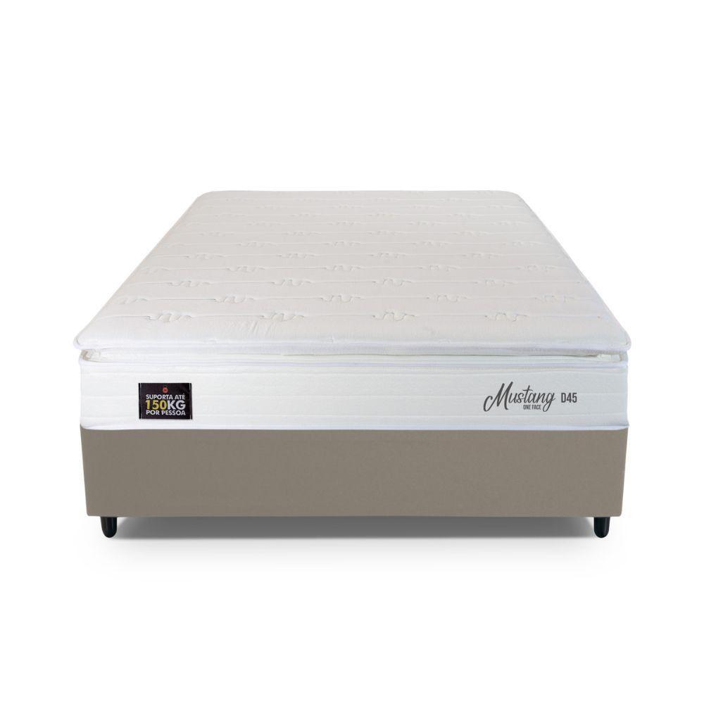 Cama Box Baú Casal Hellen Mustang Espuma D45 Branco - 2