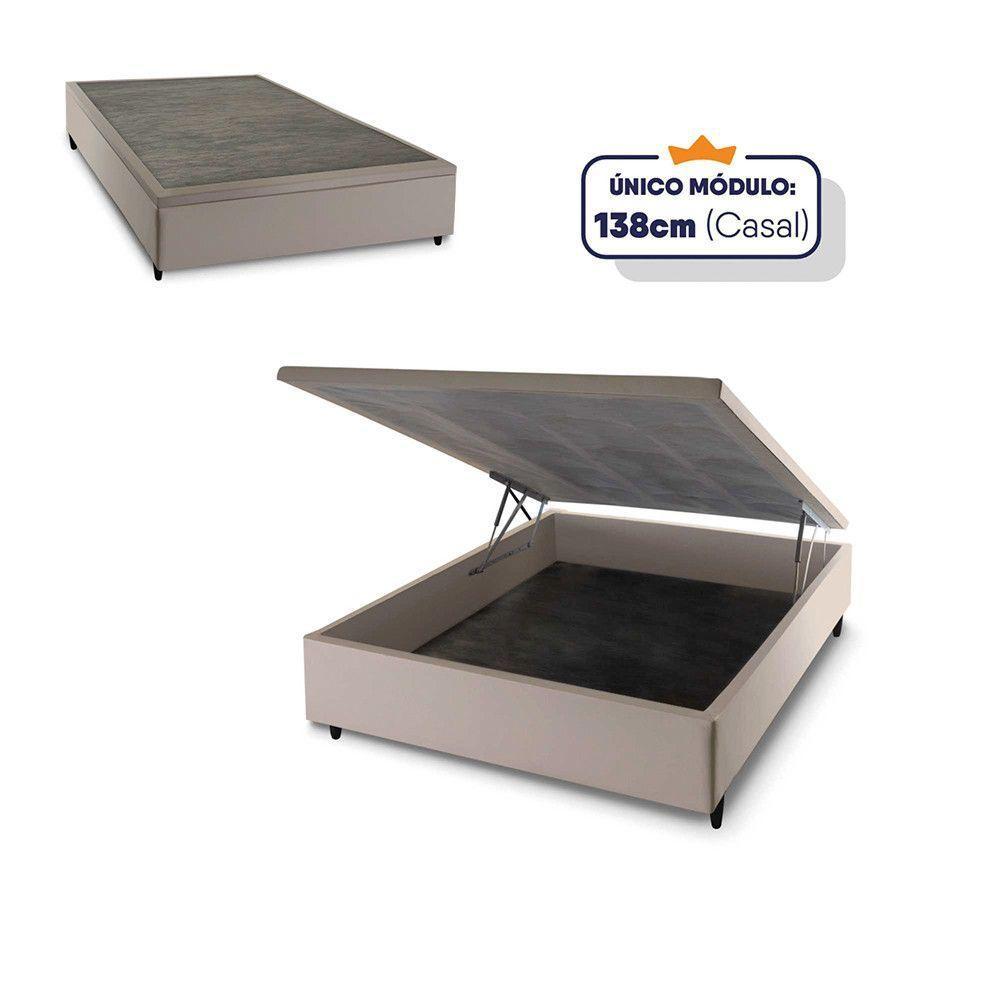 Cama Box Baú Casal Hellen Mustang Espuma D45 Branco - 7