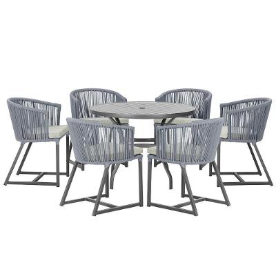 Mesa E 6 Cadeiras E Noronha Preto E3 Trama Original Prata