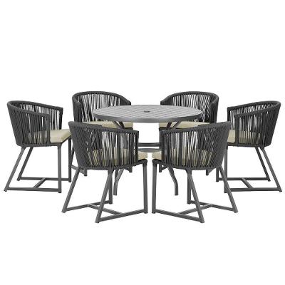 Mesa E 6 Cadeiras E Noronha Preto E7 Trama Original Preto