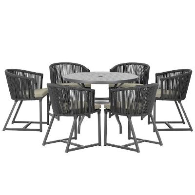 Mesa E 6 Cadeiras E Noronha Preto E8 Trama Original Preto